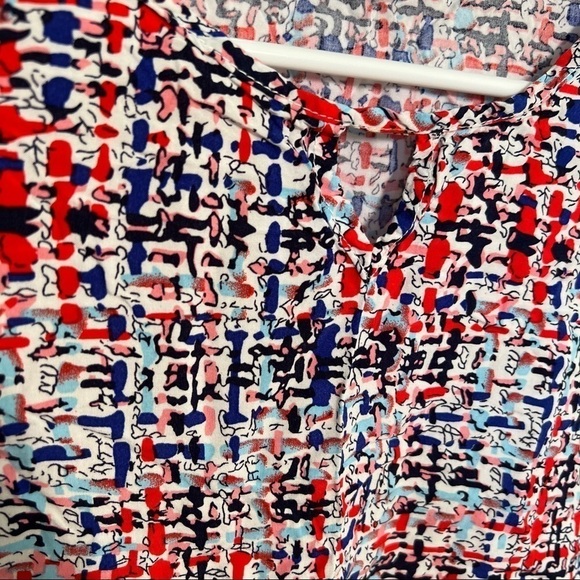 Zara Basic Sleeveless Shell Blouse Geometric - Picture 6 of 10